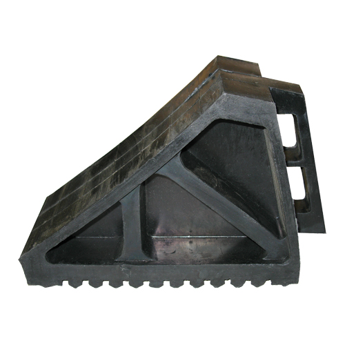 Wheel Chock, 10-5/8" x 7" x 4-1/2", Black Mukwa Safety Services