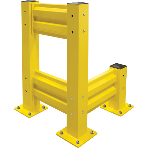 Barri&egrave;re de s&eacute;curit&eacute; de qualit&eacute; industrielle, Acier, 19" lo x 12" h, Jaune s&eacute;curit&eacute; OSHA Mukwa Safety Services
