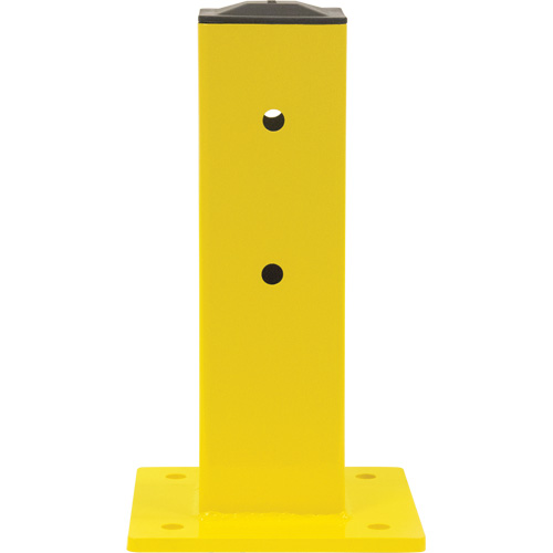 Poteau pour barri&egrave;re de s&eacute;curit&eacute;, Acier, 5" lo x 17" h, Jaune s&eacute;curit&eacute; OSHA Mukwa Safety Services