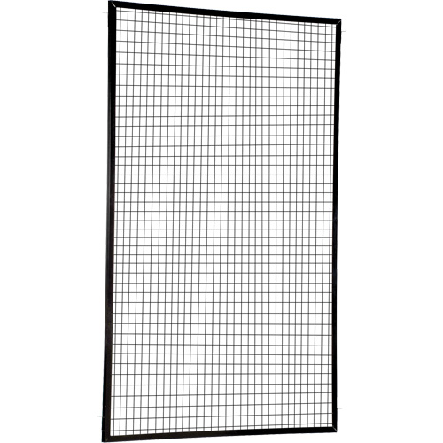 Adjustable Perimeter Guard Panel, 8' H x 5' W, Black Mukwa Safety Services