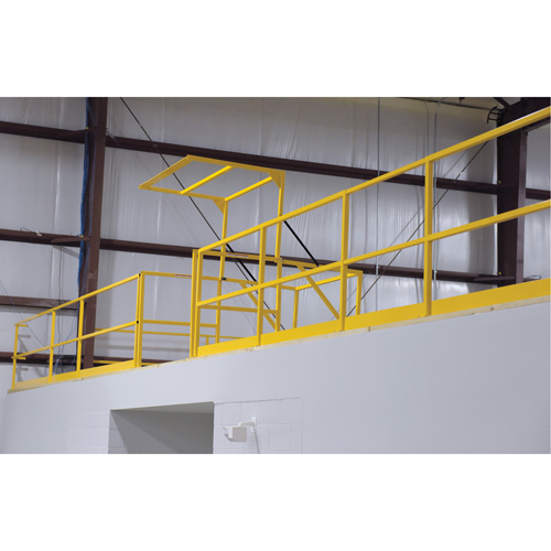 Barri&egrave;re de s&eacute;curit&eacute; pour mezzanine, 68-1/2" lo x 42" ha, 80-1/16" &eacute;lev&eacute;e, Jaune Mukwa Safety Services