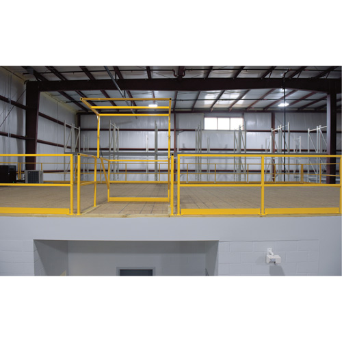 Barri&egrave;re de s&eacute;curit&eacute; pour mezzanine, 68-1/2" lo x 42" ha, 80-1/16" &eacute;lev&eacute;e, Jaune Mukwa Safety Services