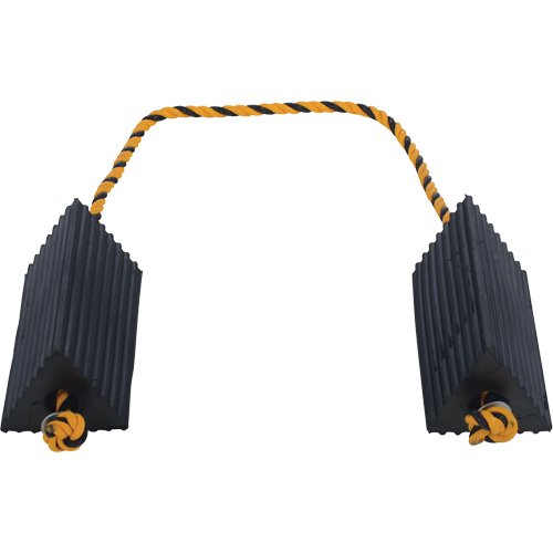 Airline Wheel Chock, 5" x 10" x 4-1/2", Black Mukwa Safety Services