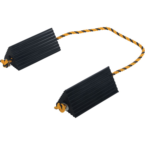 Airline Wheel Chock, 5" x 10" x 4-1/2", Black Mukwa Safety Services
