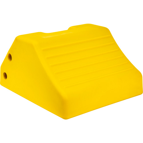 Cale de roue robustes, Ur&eacute;thane, Jaune, 15-1/2" la x 17-7/10" p x 10" h Mukwa Safety Services