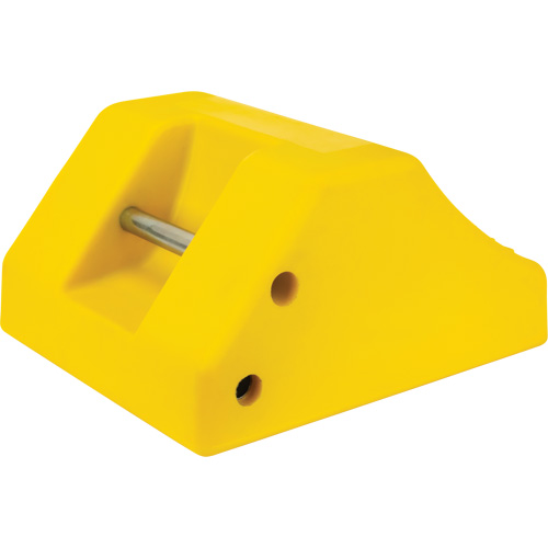 Cale de roue robustes, Ur&eacute;thane, Jaune, 15-1/2" la x 17-7/10" p x 10" h Mukwa Safety Services