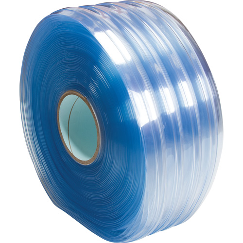 Low-Temperature Ribbed Strip Curtain, 164' x 12" x 0.120" Mukwa Safety Services