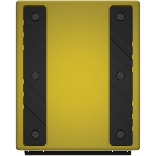 Cale de roue ultra-robuste pour l'exploitation mini&egrave;re Checkers Safety, PEHD, Jaune, 14-1/2" la x 17-1/2" p x 16" h Mukwa Safety Services