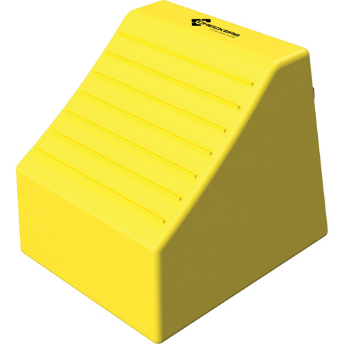 Checkers Safety Heavy-Duty Ultra Class Mining Wheel Chock without Bracket, HDPE, Yellow, 14-1/2" W x 17-1/2" D x 16" H Mukwa Safety Services