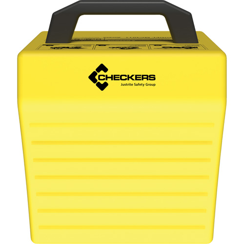 Checkers Safety Heavy-Duty Ultra Class Mining Wheel Chock without Bracket, HDPE, Yellow, 14-1/2" W x 17-1/2" D x 16" H Mukwa Safety Services