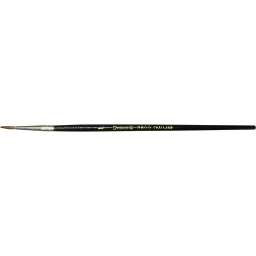 Pinceau pointu &agrave; soies noires pour artiste, Largeur de la brosse de 7,3 mm, Soie de chameau, Manche &agrave; Bois Mukwa Safety Services