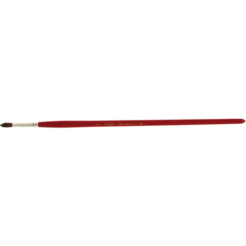 Round Marking Paint Brush, 3/16" Brush Width, Camel Hair, Wood Handle Mukwa Safety Services