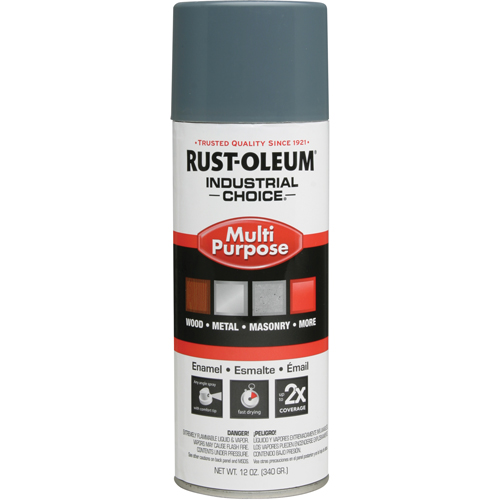 Peinture en a&eacute;rosol &agrave; usages multiples syst&egrave;me 1600 Industrial Choice, Gris machine, Brillant, 12 oz, Canette a&eacute;rosol Mukwa Safety Services