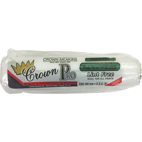 Professional Lint-Free Paint Roller Cover, 6 mm (1/4") Nap, 240 mm (9-1/2") L Mukwa Safety Services