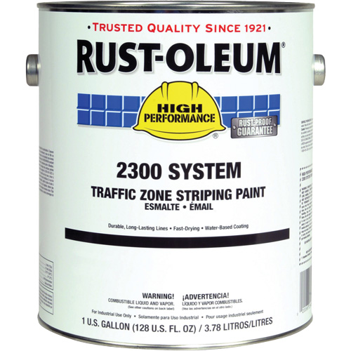 2300 System Traffic Zone Striping Paint, Yellow, 5 gal., Gallon Mukwa Safety Services