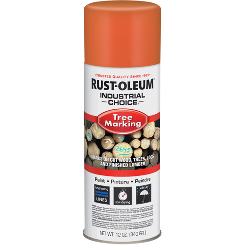 Peinture pour le marquage des arbres Industrial Choice T1600, Orange fluorescent, 16 oz Mukwa Safety Services