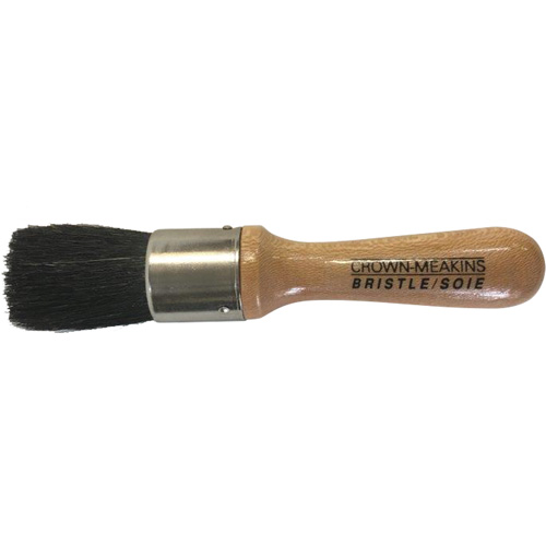 Stencil Brush, Natural Bristles, Wood Handle, 1" Width Mukwa Safety Services