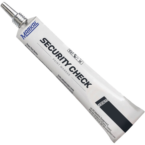Security Check Paint Marker, 1.7 oz., Tube, Black Mukwa Safety Services