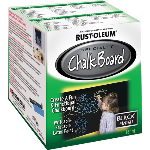 Chalk Board Paint, 877 ml, Can, Black Mukwa Safety Services