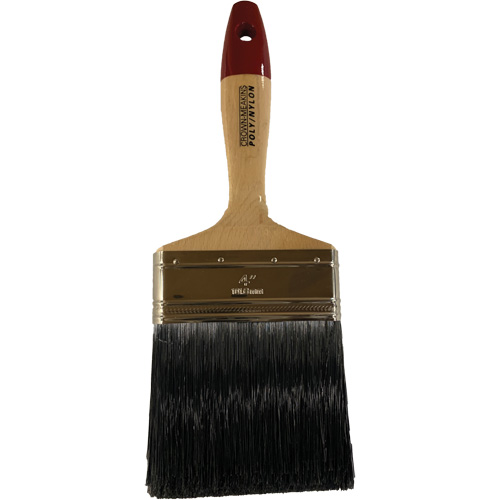 Paint Brush, Poly/Nylon, Wood Handle, 4" Width Mukwa Safety Services