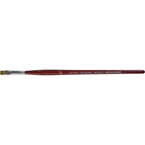 Pinceau plat pour artiste, Largeur de la brosse de 1/4", Synth&eacute;tique, Manche &agrave; Bois Mukwa Safety Services