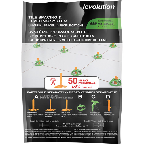 Cales d'espacement universelles Miracle Sealants Levolution Mukwa Safety Services