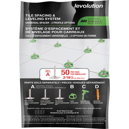 Cales d'espacement universelles Miracle Sealants Levolution Mukwa Safety Services