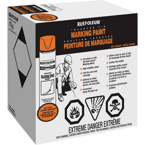 Peinture de marquage renvers&eacute; en a&eacute;rosol, Canette a&eacute;rosol Mukwa Safety Services