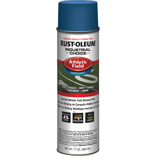Peinture de lignage pour terrains de sport AF1600, Bleu, Canette a&eacute;rosol Mukwa Safety Services