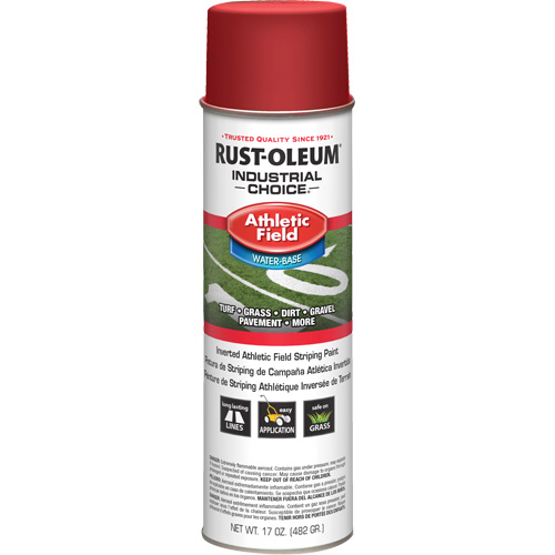 Peinture de lignage pour terrains de sport AF1600, Rouge, Canette a&eacute;rosol Mukwa Safety Services