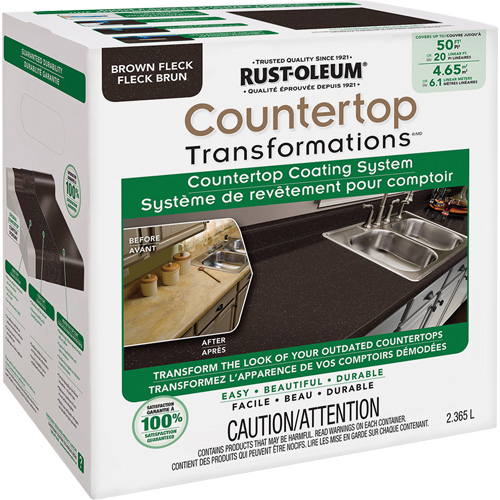Countertop Transformations&reg; Fleck Countertop Coating System, 2.37 L, Kit, Brown Fleck Mukwa Safety Services