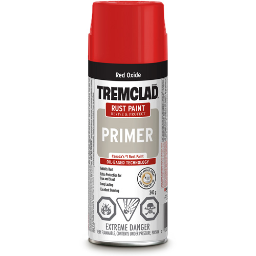 Tremclad&reg; Rust Primer Spray, Red Oxide, Very Flat, Aerosol Can Mukwa Safety Services