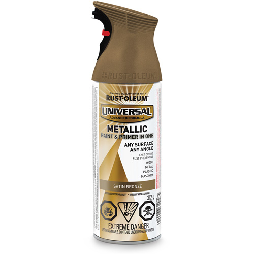 Peinture &agrave; pulv&eacute;riser Universal, Bronze, M&eacute;tallique/Satin, Canette a&eacute;rosol Mukwa Safety Services