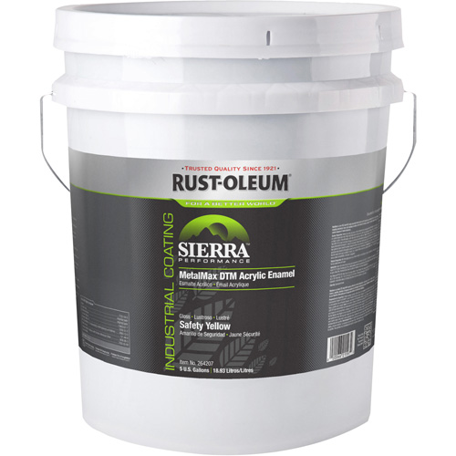&eacute;mail acrylique DTM Sierra Performance MetalMax Plus, 5 gal., Seau, Jaune Mukwa Safety Services