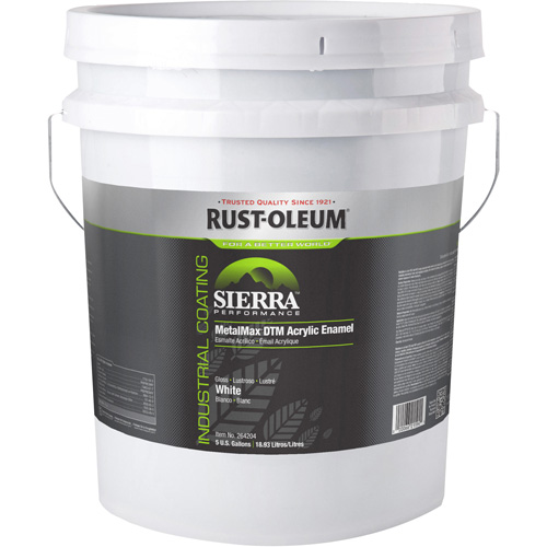 &eacute;mail acrylique DTM Sierra Performance MetalMax Plus, 5 gal., Seau, Blanc Mukwa Safety Services