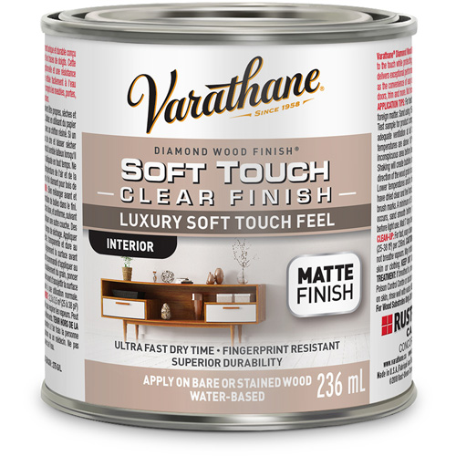 Rev&ecirc;tement &agrave; fini diamant pour bois Varathane, 236 ml, Transparent, Mat Mukwa Safety Services