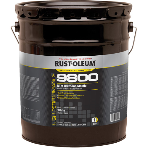 9800 System DTM Urethane Mastic, 5 gal., White, High-Gloss Mukwa Safety Services