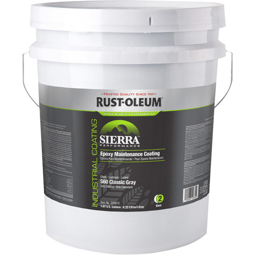 Sierra Performance S40 Floor Coating Base Component, 5 gal., Water-Based, High-Gloss, Grey Mukwa Safety Services