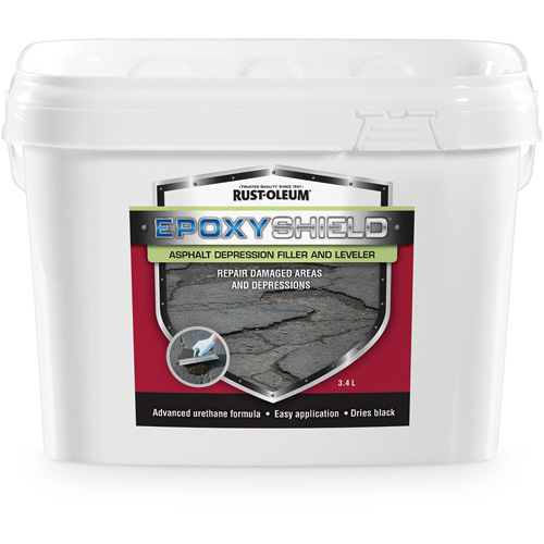 EpoxyShield&reg; Asphalt Depression Filler & Leveler, Pail, Black Mukwa Safety Services