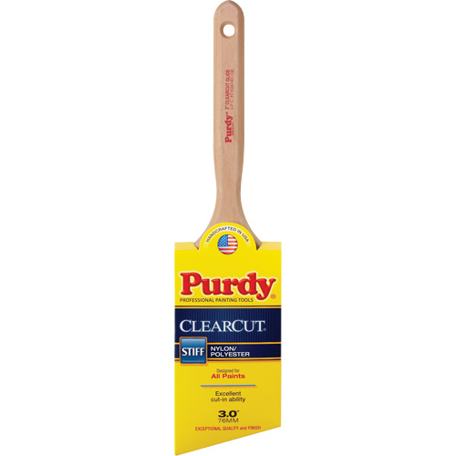 Clearcut&reg; Glide Paint Brush, Poly/Nylon, Wood Handle, 3" Width Mukwa Safety Services