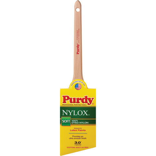 Nylox Dale Paint Brush, Nylon, Wood Handle, 3" Width Mukwa Safety Services