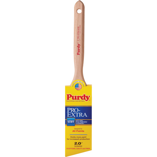 Pro-Extra Glide Paint Brush, Blended Material, Wood Handle, 2" Width Mukwa Safety Services