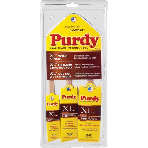 Assortiment de pinceaux XL, Poly/nylon, Manche Bois Mukwa Safety Services