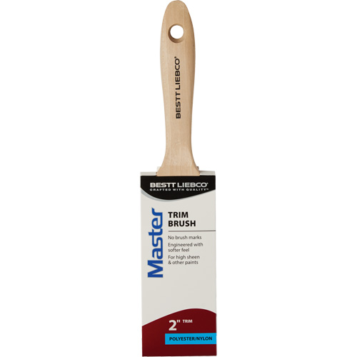 Master Trim Brush, Poly/Nylon, Wood Handle, 2" Width Mukwa Safety Services