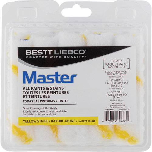 Master Yellow Stripe Mini Roller, 10 mm (3/8") Nap, 101.6 mm (4") L Mukwa Safety Services