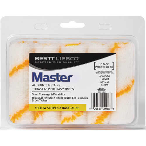 Master Yellow Stripe Mini Roller, 13 mm (1/2") Nap, 101.6 mm (4") L Mukwa Safety Services