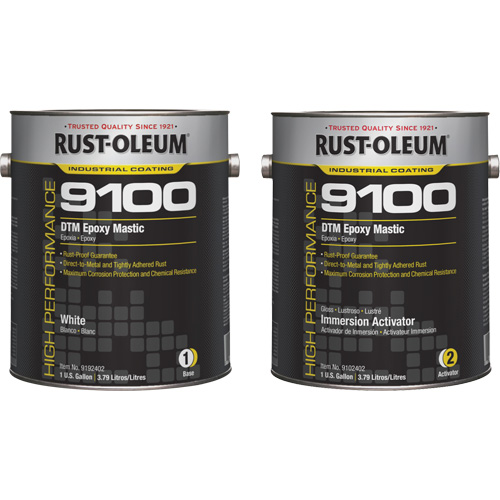 Ensemble de base et d'activateur pour mastic &eacute;poxy DTM du syst&egrave;me 9100, Blanc, Gallon Mukwa Safety Services