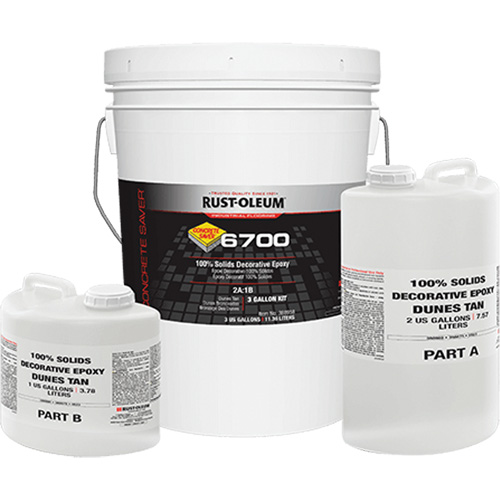 &eacute;poxy d&eacute;coratif 100 % de solides 6700, 3 gal., &eacute;poxy, Tr&egrave;s brillant, Beige Mukwa Safety Services