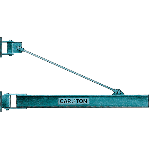 Wall Jibs, H Beam, 5-1/4" Flange Width, 2000 lbs. (1 tons) Capacity Mukwa Safety Services