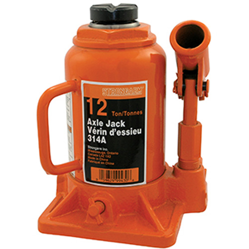 314A Cric-bouteille, 12 tonnes, Hydraulique &agrave; main, 13" Hauteur &eacute;lev&eacute;e Mukwa Safety Services